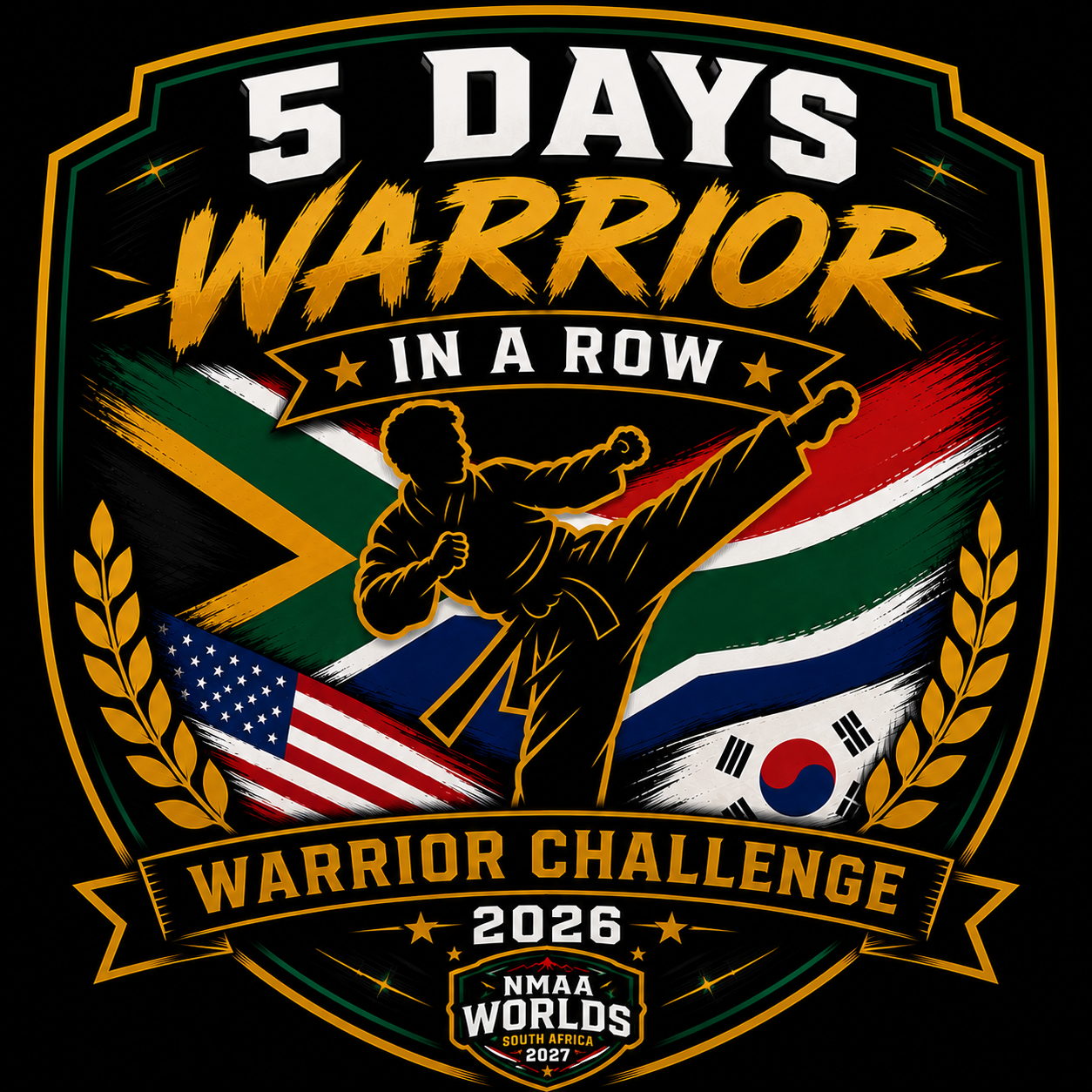 5 Days Warrior In A Row recognition badge